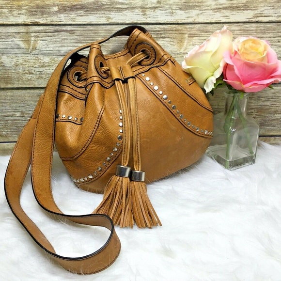 Fossil Handbags - Fossil Fifty Four Molly Tan Brown Studded Bag